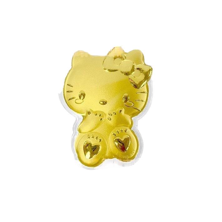 Solid Gold Hello Kitty Cat Pendant Keychain Charm for Mobile Phone or Bag
