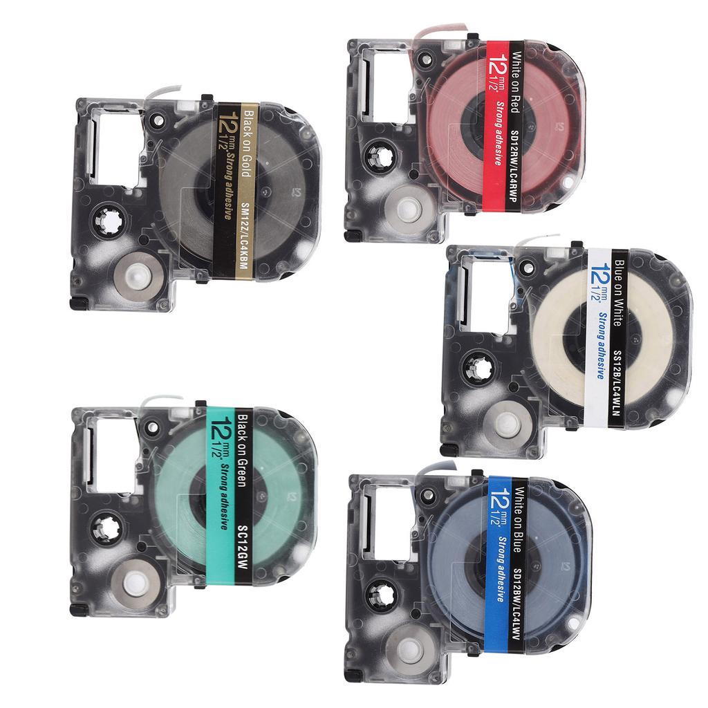 Label Tape 12mm OilProof AntiCorrosion WearResistant Transparent Label Maker Tape