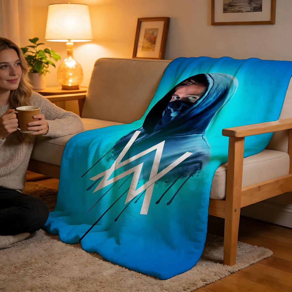 Throw High-Density Short Plush Blanket For Sofa Nap Room Soft Skin-Friendly Popular Singer Edm Rave Dj Alan Walker