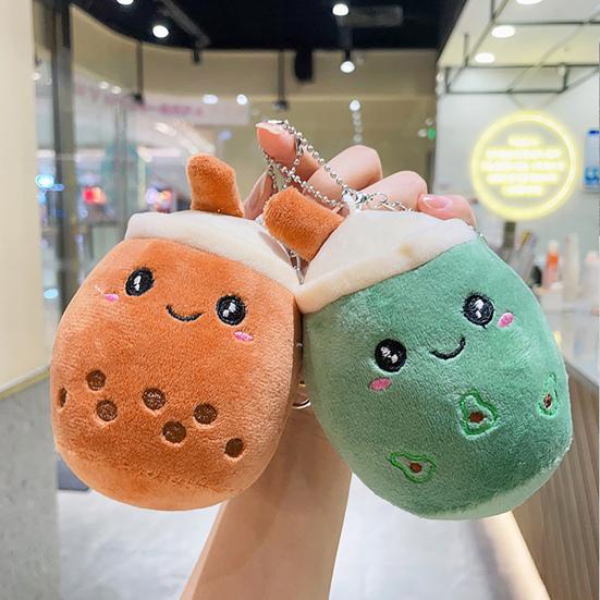Cute Milk Tea Cup Plush Pendant Cartoon Bubble Tea Stuffed Doll Hanging Ornament Super Soft PP Cotton Fully Filled