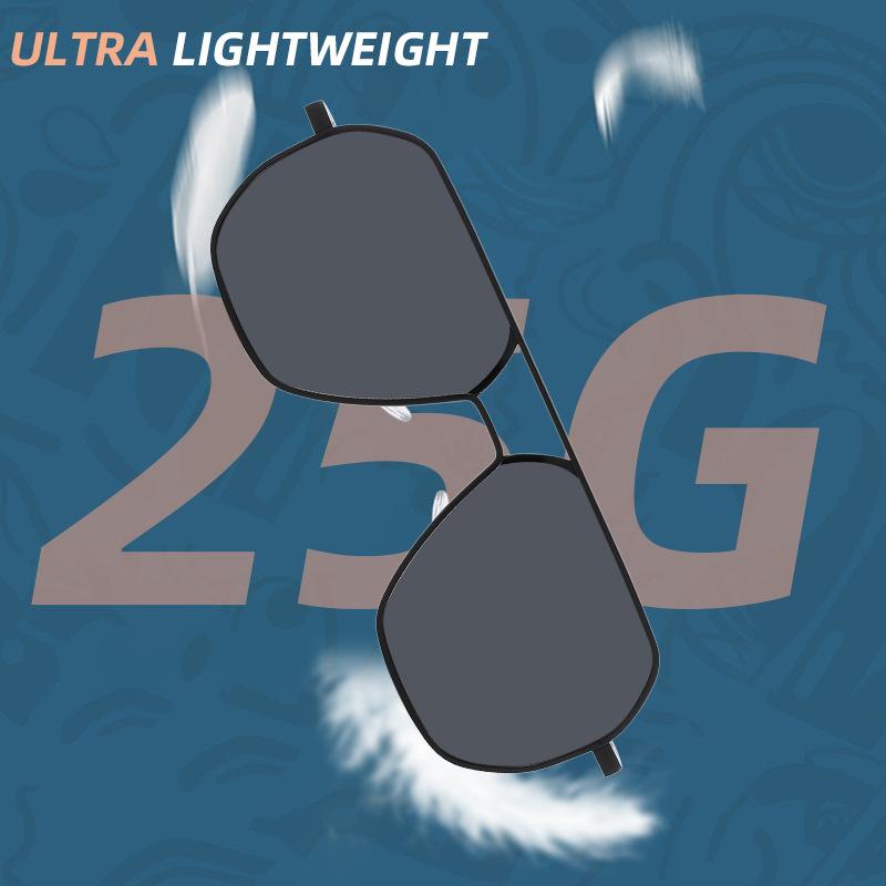 Aluminium Magnesium Tag und Nacht Farbwechsel Polarisierte Sonnenbrille Outdoor Angeln Autofahren Sonnenbrille Pilot Autofahrerbrille Herren