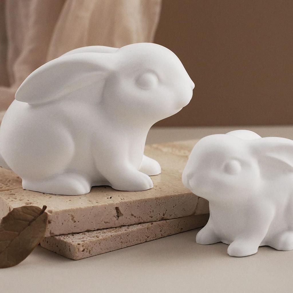 3D Easter Bunny Mold Cute Rabbit Candle Mold Silicone Epoxy Resin Soap Wax Crafts Plaster Cement Moulds Home Decor