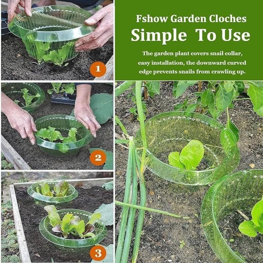 10PCS Plastic Vegetable Slug Collars Thickened Insect-Proof Plant Protection Covers Bite Protection Barrier Round