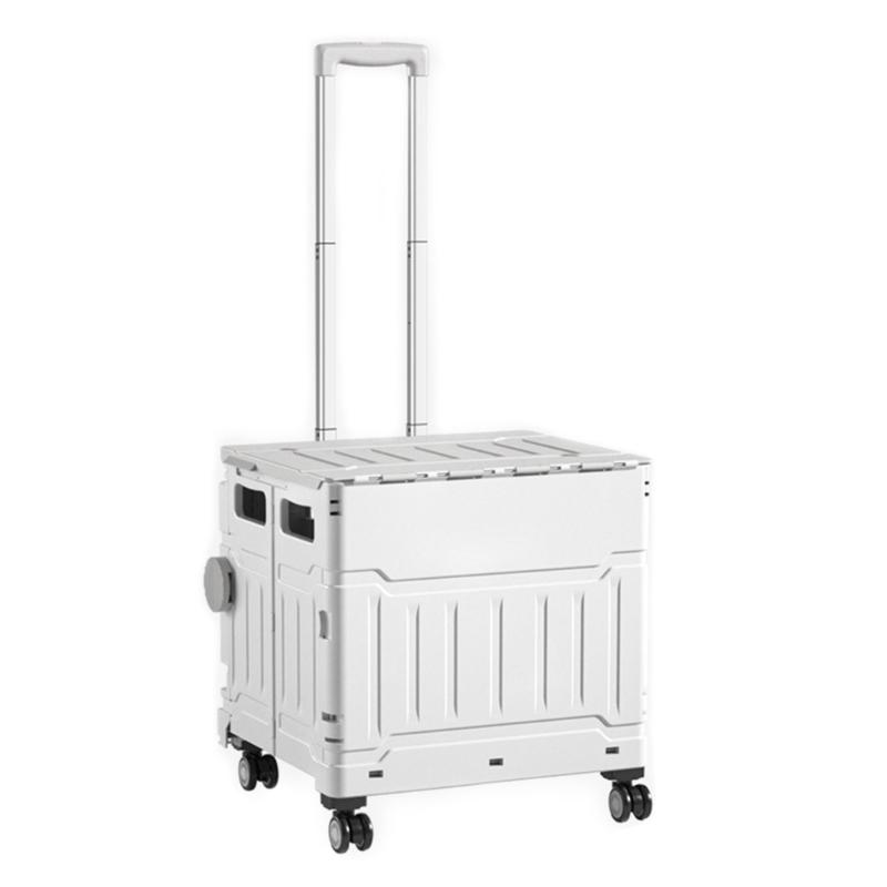 Портативная складная тележка на колесах, удобная тележка для хранения, пластиковая маленькая тележка для покупок и хранения M