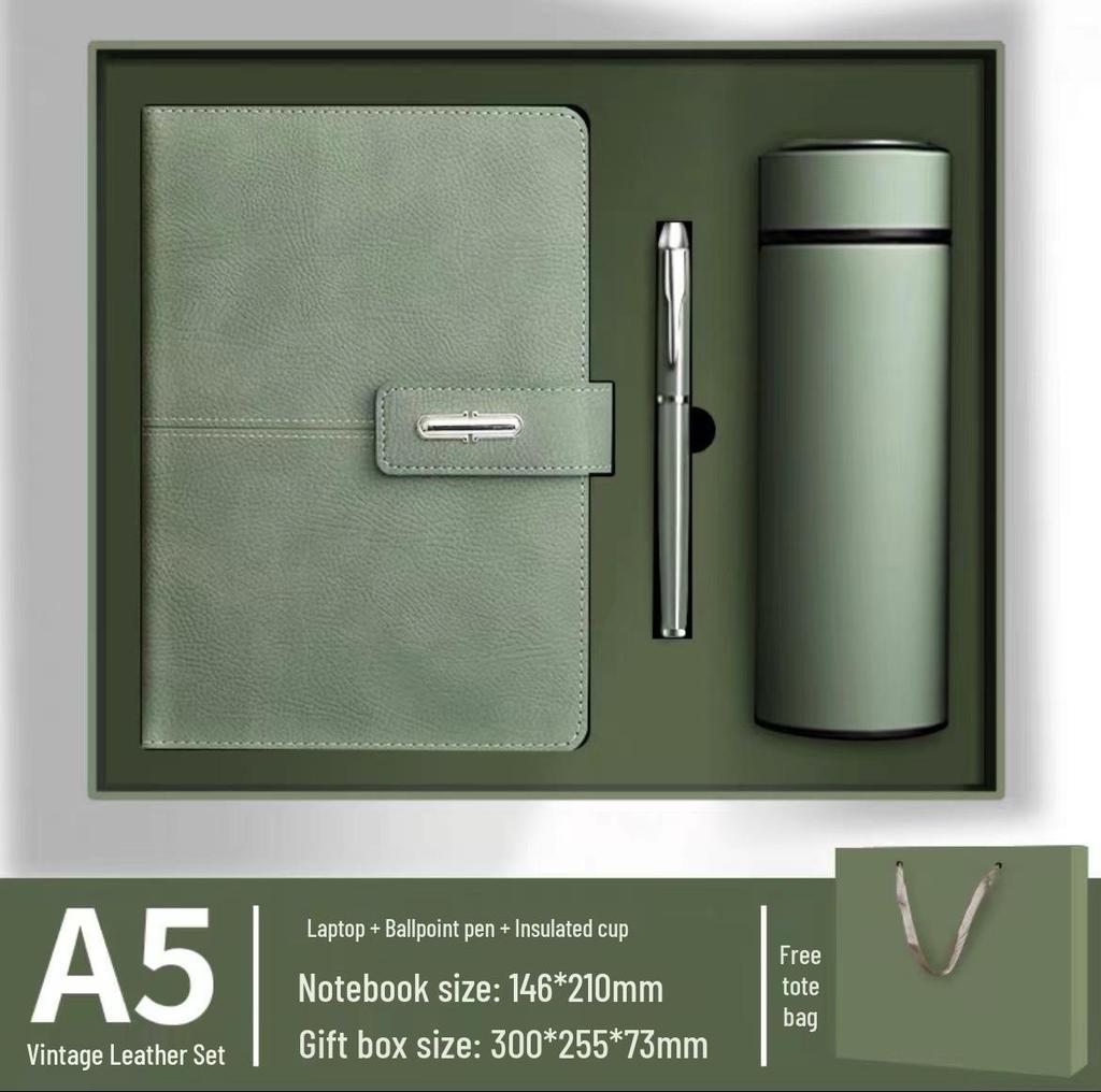A5 PU Leather Magnetic Buckle Business Notebook Gift Set