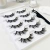 3D False Eyelashes D Curl Natural Look Synthetic Fiber for Daily Makeup