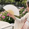 Cooling Tool Silk Hand Fan Wear Resist Hand Held Fan Fashionable Dance Fan  Festival Party