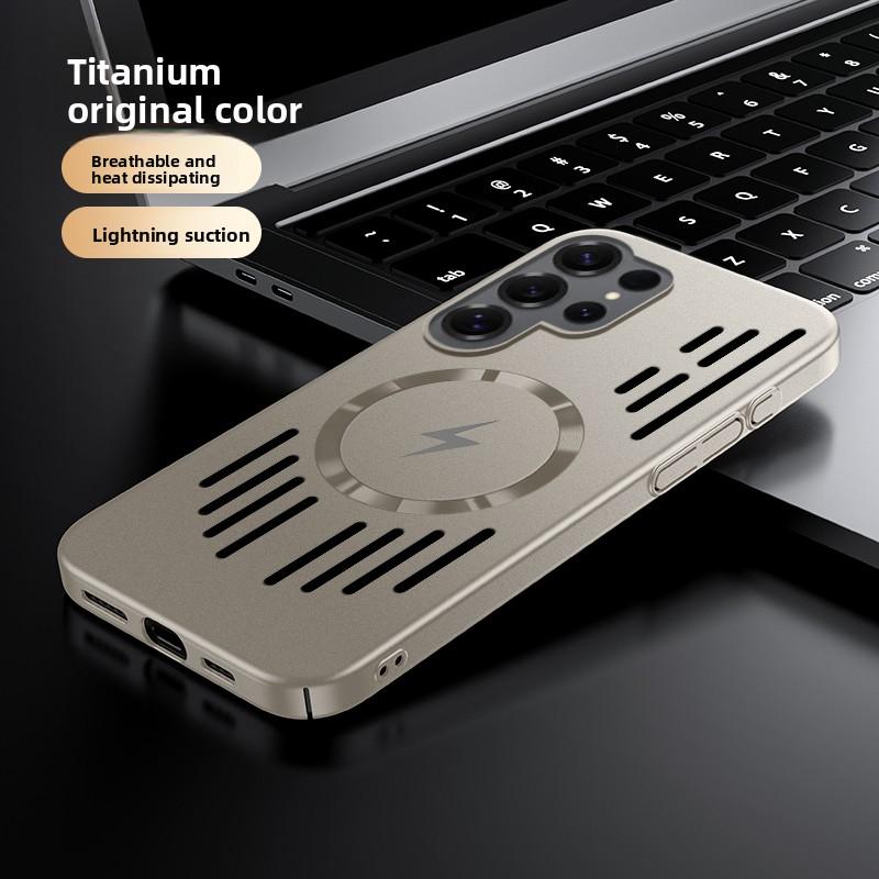 Heat Dissipation Magnetic Case For Samsung Galaxy S25 Edge S24 FE S23 S22 Plus Ultra For Magsafe Hard PC Back Cover