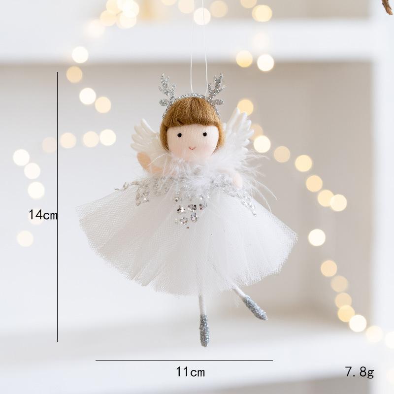 New Christmas Plush Angel Doll Pendant Ornaments Xmas Tree Hanging Decorations For Home Festive Party Decor 2025 New Year Gifts