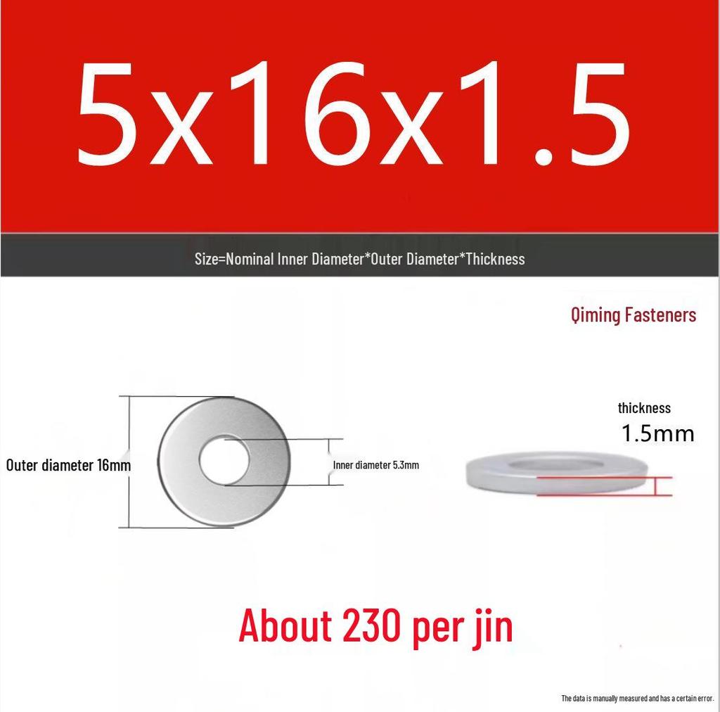 4.8 Grade Galvanized Iron Flat Washer M3-M40 Oversized Metal Screw Gasket Washer