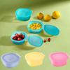 2Pcs Sealed Food Storage Container Silicone Crisper Storage Box Practical Lunch Box Hiking