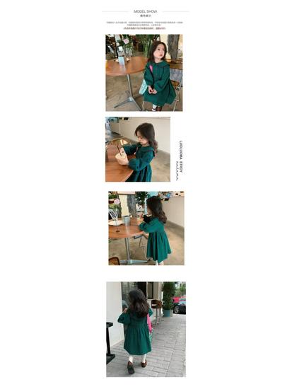 Mädchen Cord Prinzessinnenkleid - Modischer Frühherbst-Stil