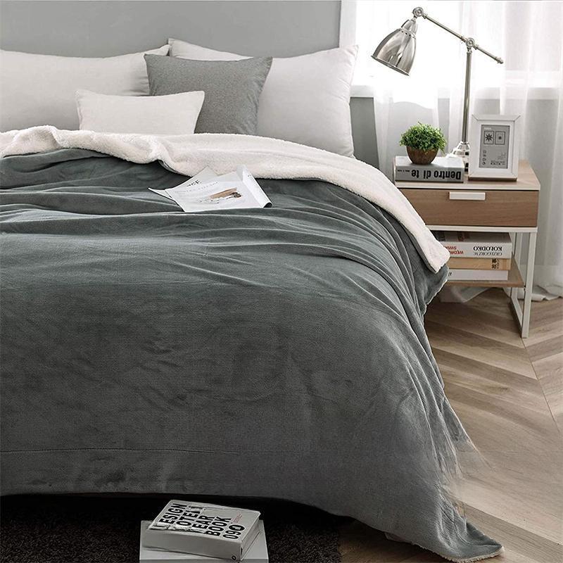 Cozy Double Layer Flannel Blanket for Home and Office