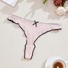 3Pcs Women's Thong Low-rise Panties Solid Color Cotton Lingerie Sexy Thongs Fashion Casual Underwear Comfort Fit Women's Tangas