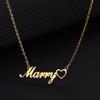 Collana Personalizzata DIY con Nome e Cuore per Donna Ragazza Colore Oro Acciaio Inossidabile Regalo Compleanno Anniversario Gioiello Mamma Personalizzazione