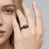 New European and American Love Heart Ring, Gun Black Ring Engagement Jewelry, Jewelry for Women