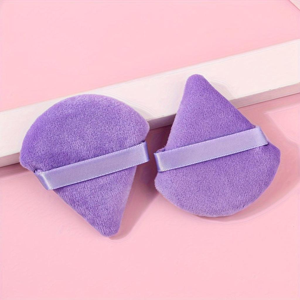 10PCS Triangle Powder Puff Soft Makeup Sponge For Face Eyes Contouring Shadow Cosmetic Washable Mini Velvet Foundation Puff
