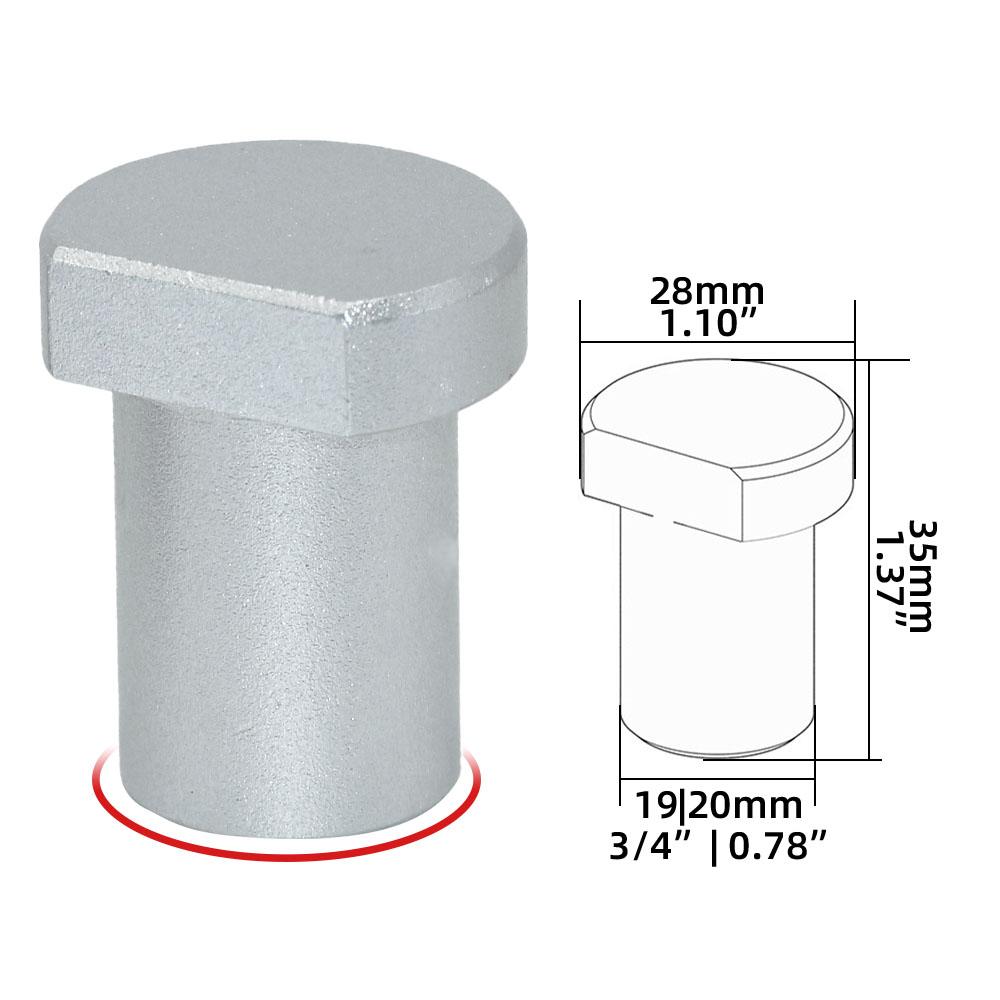 Aluminum Alloy Workbench Peg Brake Stops Bench Clamp 19/20mm Dog Woodworking Table Limit Block Workbench Workshop Tenon Stopper