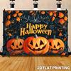 1pc2D flat Halloween banner background cloth,Halloween decoration for living room bedroom Halloween event,no power required——sym
