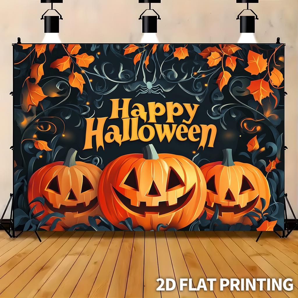1pc2D flat Halloween banner background cloth,Halloween decoration for living room bedroom Halloween event,no power required——sym