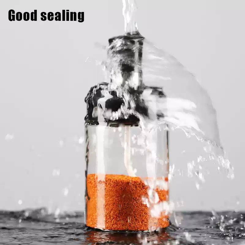 1/2/4Pcs Glass Condiment Bottle Spice Seasoning Bottle Kitchen Storage Dispensers