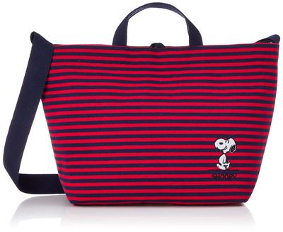 Snoopy SNOOPY Shoulder Tote Bag IP Deli Border 8261 Red [Routeto] Peanuts-7P Women's