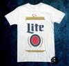 Neues Miller Lite Bier Herren Weiße Dose Retro Vintage Herren T-Shirt