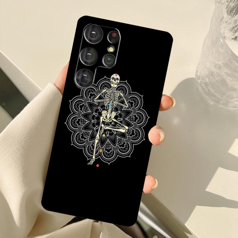 Skeleton Yoga For Samsung Galaxy S23 S22 Ultra S21 S20 FE S8 S9 S10 Note 10 Plus Note 20 Ultra Phone Case