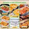 OEING Square Disposable Aluminum Foil Containers with Lids