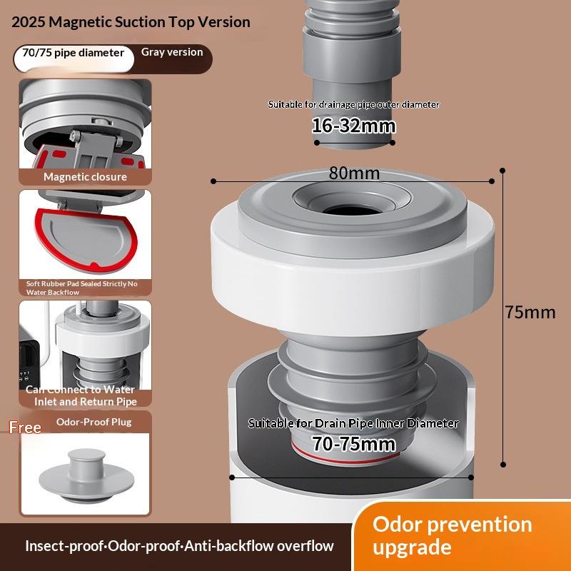 Кільце-ущільнювач каналізаційного отвору для ванної кімнати, проти запаху, герметичне, заглушка для каналізаційної труби кухонної мийки, з'єднувач-заглушка для підлогового зливу пральної машини, 1 шт.