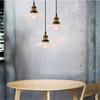 Glass LED Pendant Nordic Adjustable No Installation Retro E26 Brass Bronze Ceiling Light Transparent Ceiling Light, Style, Cord, Required, Design,
