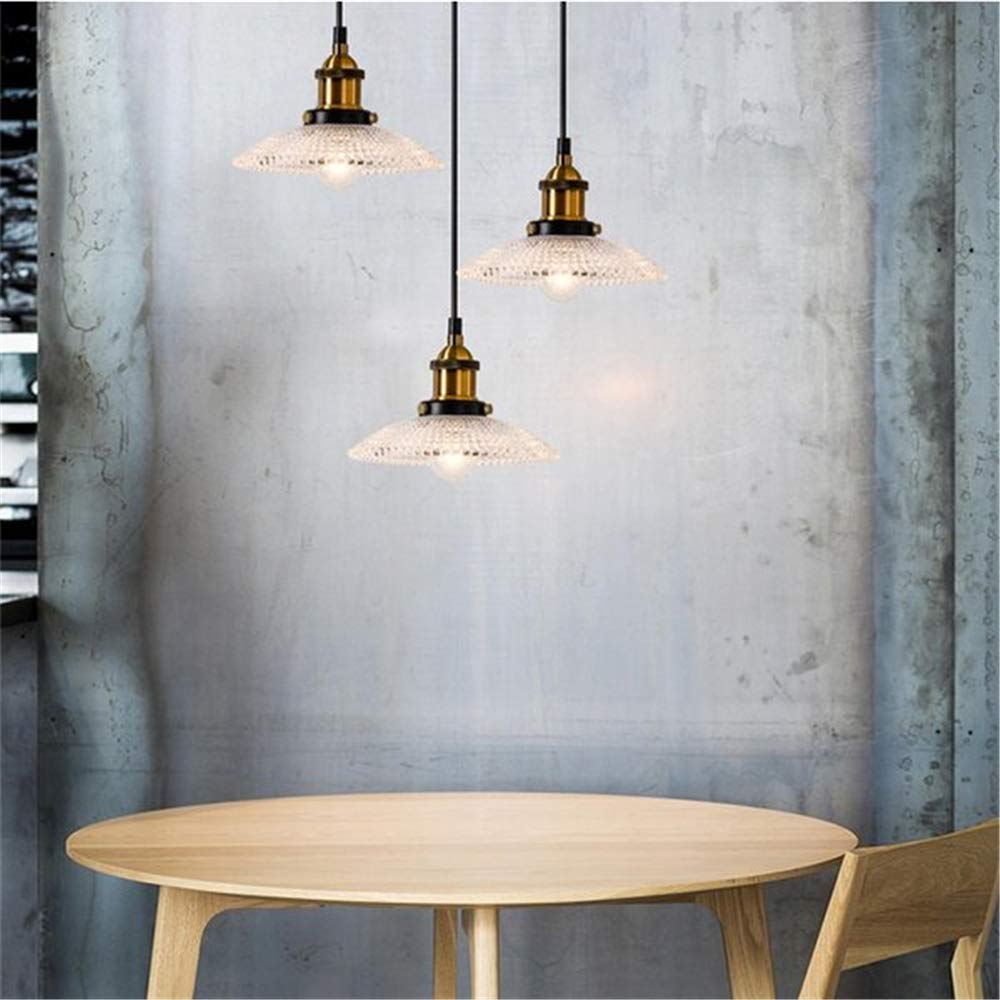 Glass LED Pendant Nordic Adjustable No Installation Retro E26 Brass Bronze Ceiling Light Transparent Ceiling Light, Style, Cord, Required, Design,