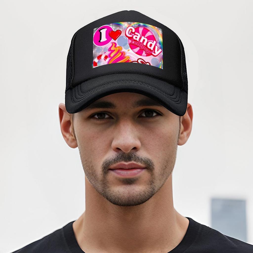 I Love Candy Lollypop Ice-Cream Baseball Cap fishing caps man Hat Man Luxury Sun Cap western Hat Men's Caps Women's