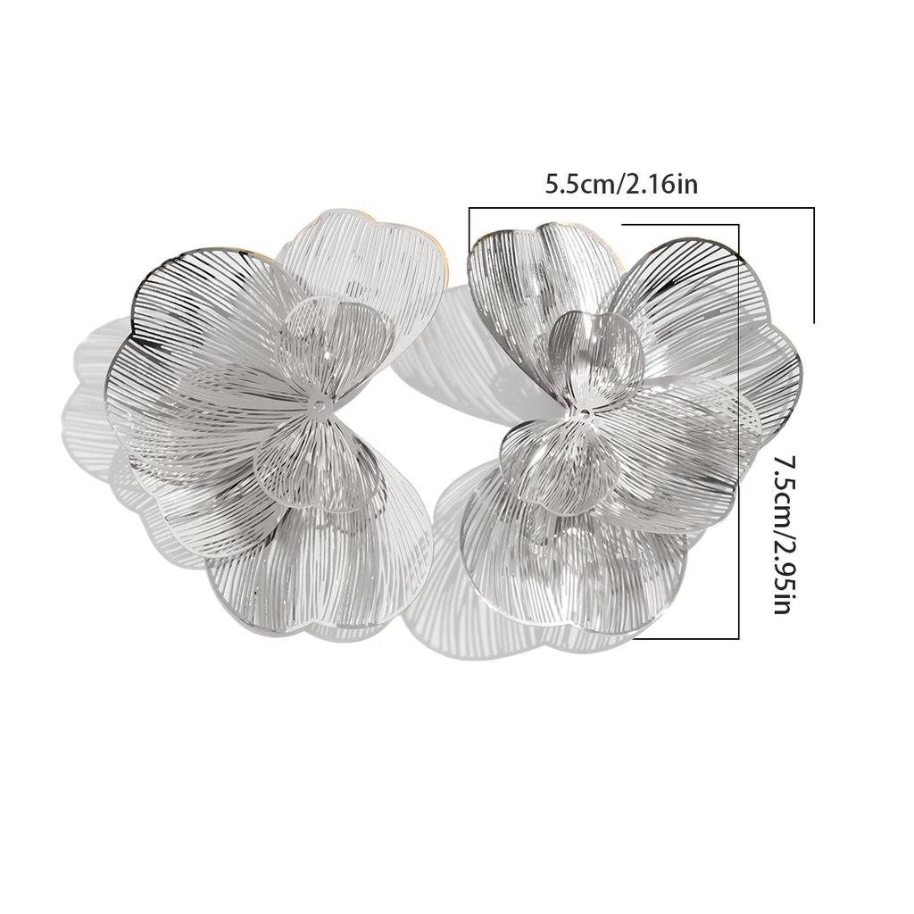 Creative Chic Petal Flower Stud Earrings for Women Wed Bridal Piercing Earring Daily Jewelry Gifts