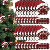 Top Quality 20Pcs Holiday Dog Claw Bones Christmas Decorations, Wooden, Hanging, Christmas Tree Decorations, Pet Theme