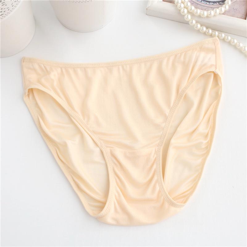 Women's Low-Waist Mulberry Silk Panties - Seamless, Comfortable, Breathable Briefs