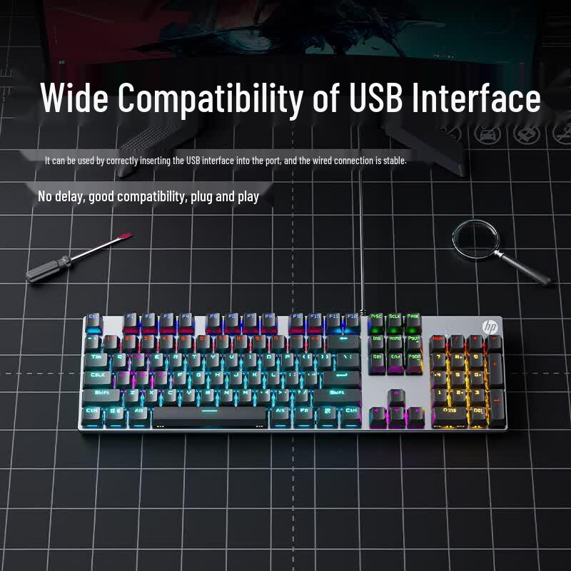 HP GK100 Wired Backlit Mechanical Gaming Keyboard