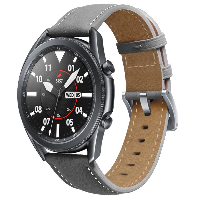 Kožený pásek pro Samsung Galaxy Watch 4/5 40mm 44mm Gear S3 S2 Watch5 Pro 45mm Galaxy 46mm Chytrý náramek Řemínek 20mm 22mm