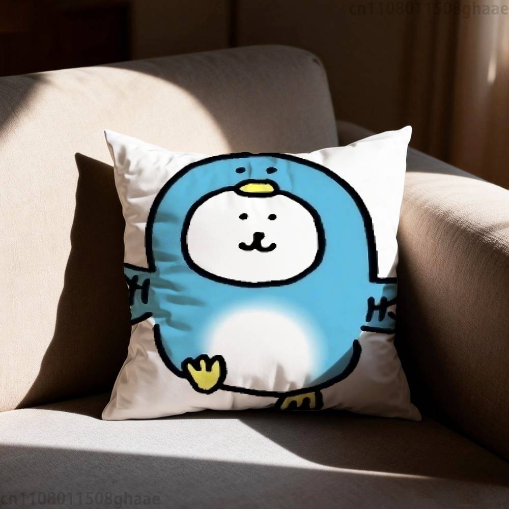 Cute Nnongdamgons  Pillow Case Antidustmite Pillowcase Invisible zipper silky short plush Sofa cushion cover