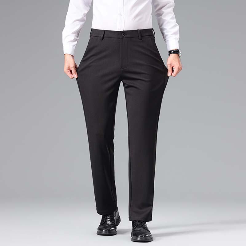 Hengyuanxiang Men's Straight-Leg Business Casual Trousers