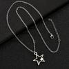 Hollow Choker Star Pendant Necklace Zinc Zinc Alloy Korean Clavicle Chain Vintage Pentagram Necklace  Party