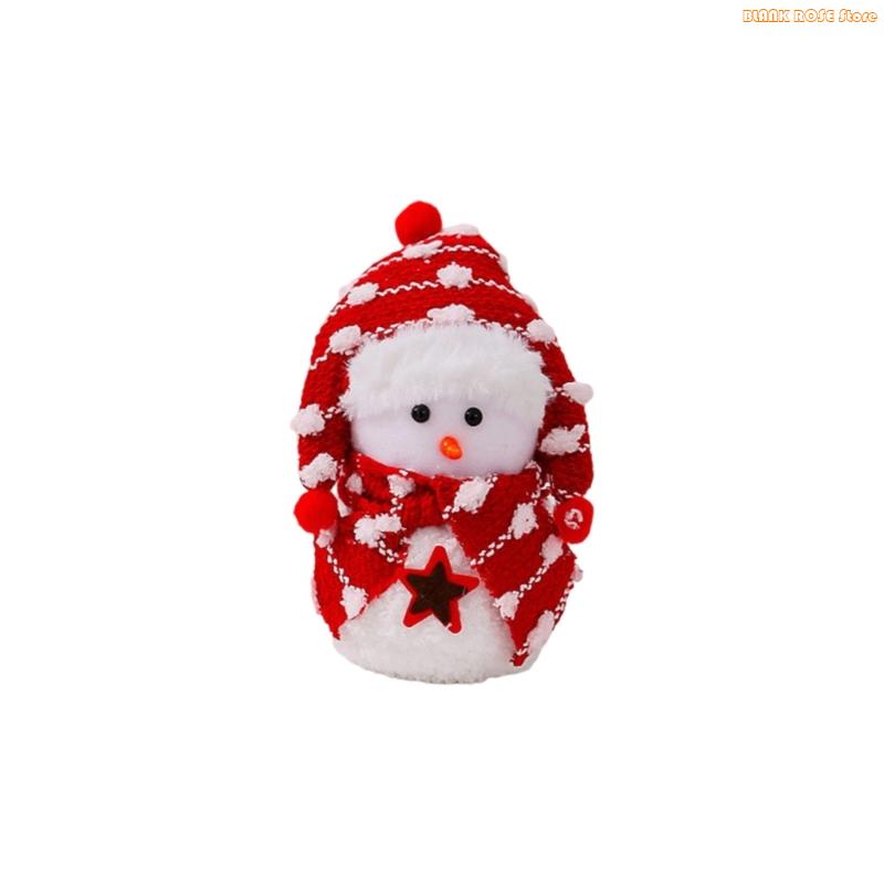 K1AE Christmas Snowman Decorations Plush Snowman Ornaments for Garden Outdoor Party