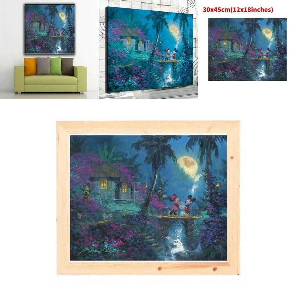 Mermaid Princess Canvas Wall Art Modern Fairy Tale Bedroom Kids Room Decorative Painting Core Material