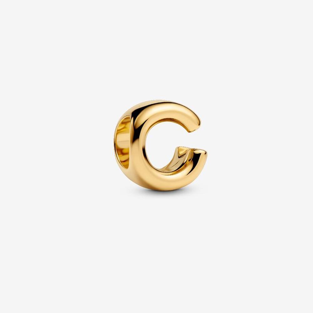 Brand New 26 Letters Ideal Designed For Authentic Original Beaded Bracelet High Quality Fine Jewelry Women's Copper Metal Pendant Bead Component Bead