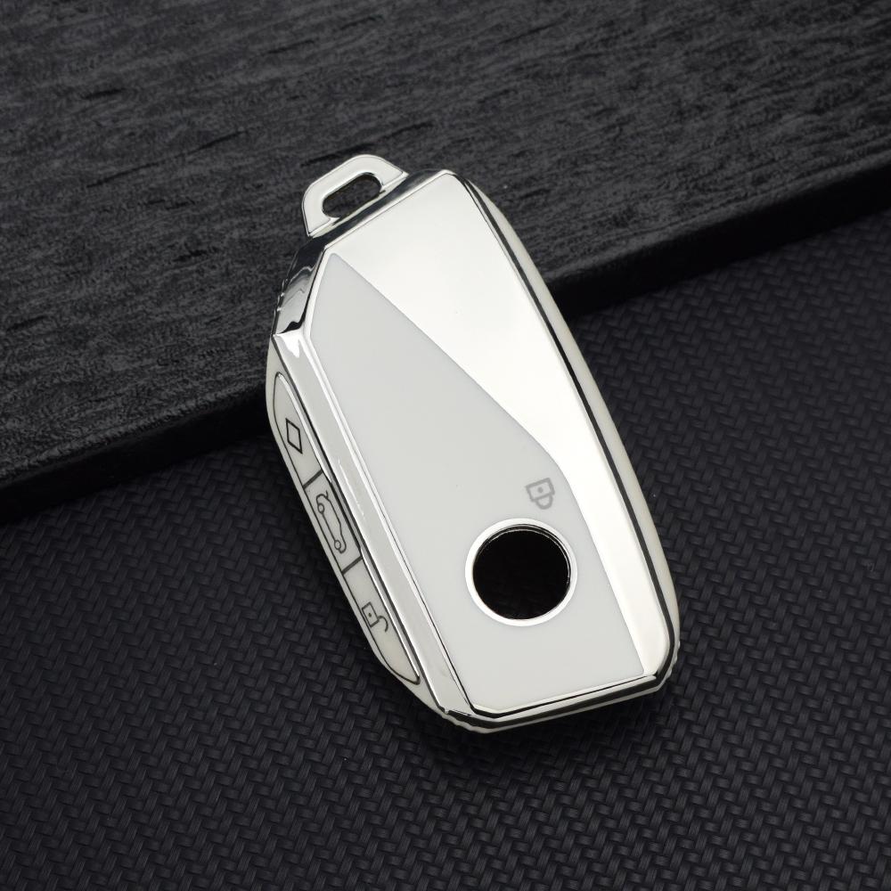 Protective Car Key Case Cover For Bmw X5 X3 X1 5 Series 7 Series G70 I7 X7 G07 Lci Ix I20 Xm U06 G81 M3 G09 U11 Tpu Fob Keychain