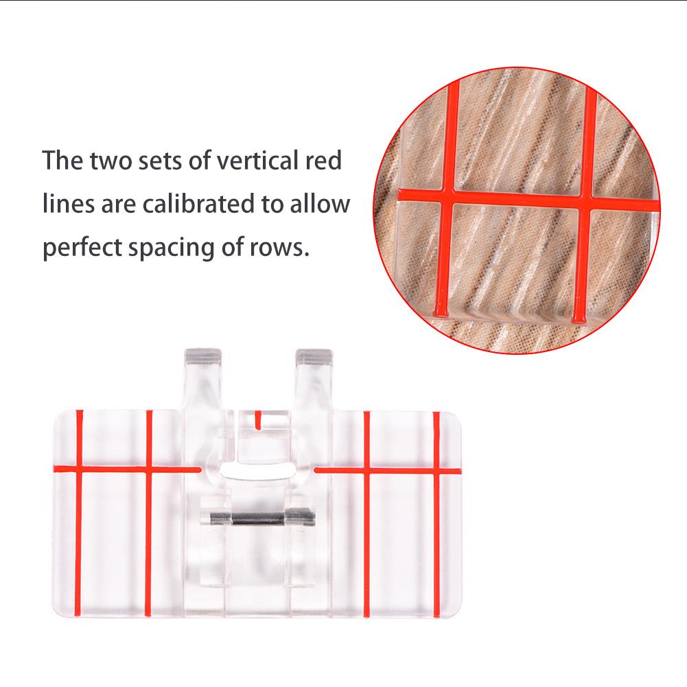 Klarer Kunststoff-Parallelstich-Nähfuß, passend für Brother Haushaltsnähmaschinen