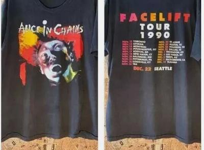 Alice In Chains Facelift 1990 Tour Tričko Unisex Tričko
