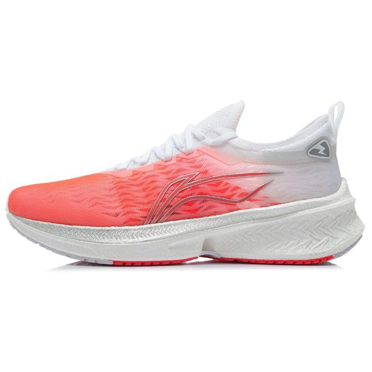 

LiNing Feidian Discovery Anti Slip Wear Resistant Low Top Running Shoes Men s Fluorescent Fruit Red 40