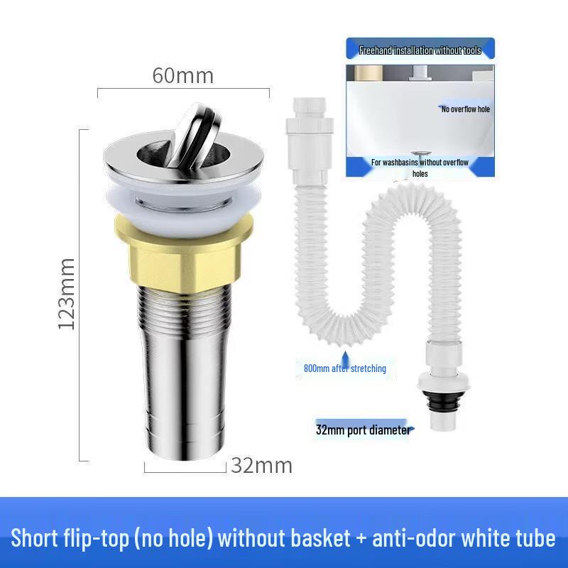 Stainless Steel Basin Pop-up Drain Kit