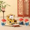 Emperor Cat Supremo Cat Ornament Miniature Cartoon Cat Ornaments Mini Resin Doll  Desk Decor